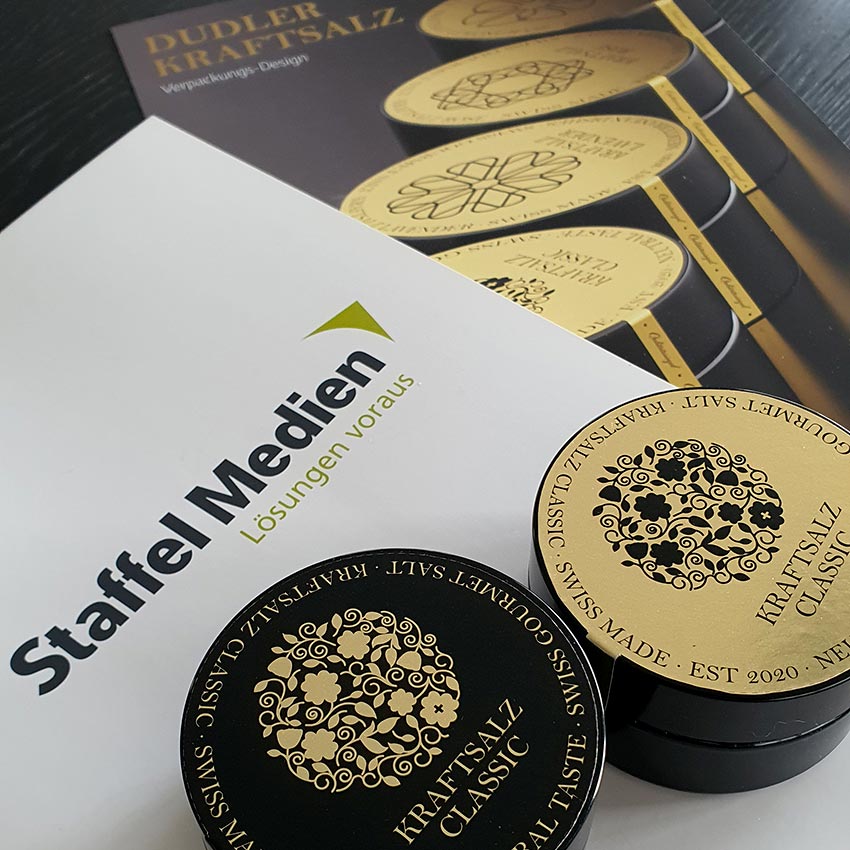 Staffel Medien AG - the labels for the Kraftsalz packaging